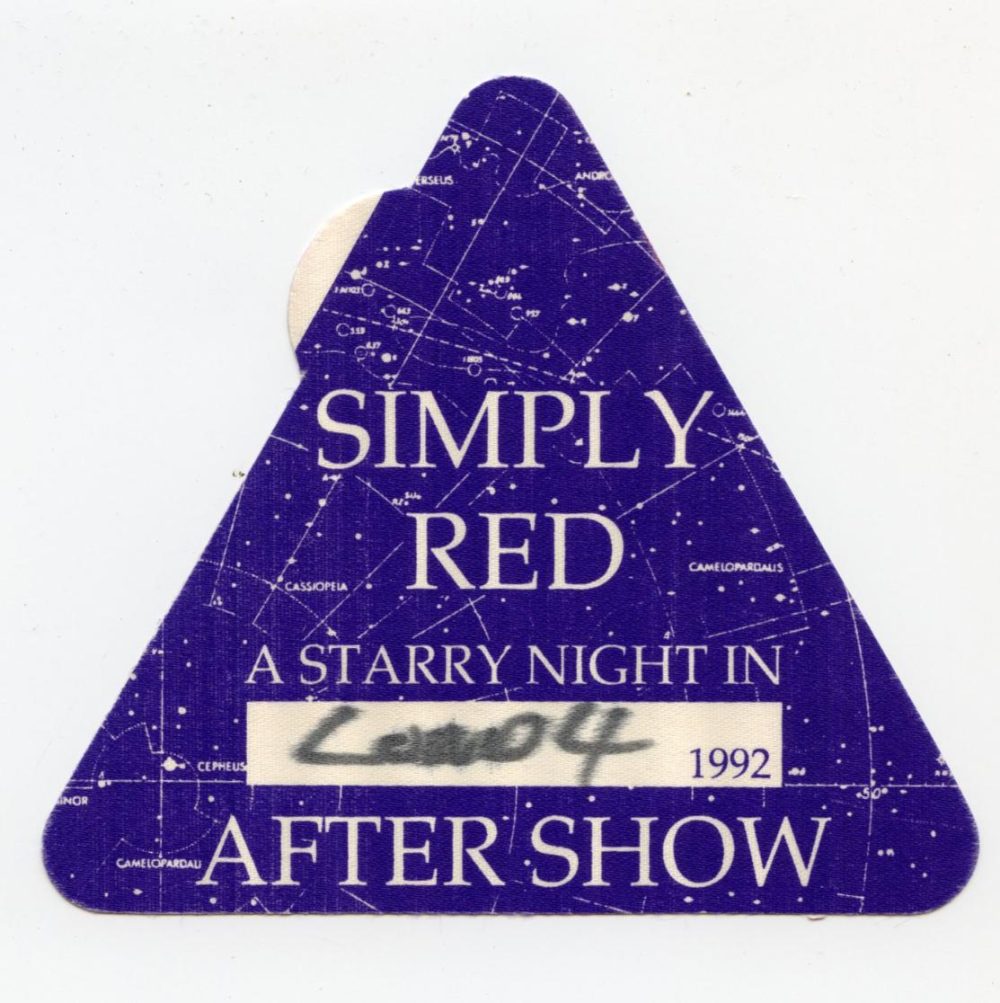 A Starry Night in London Aftershow Pass '92