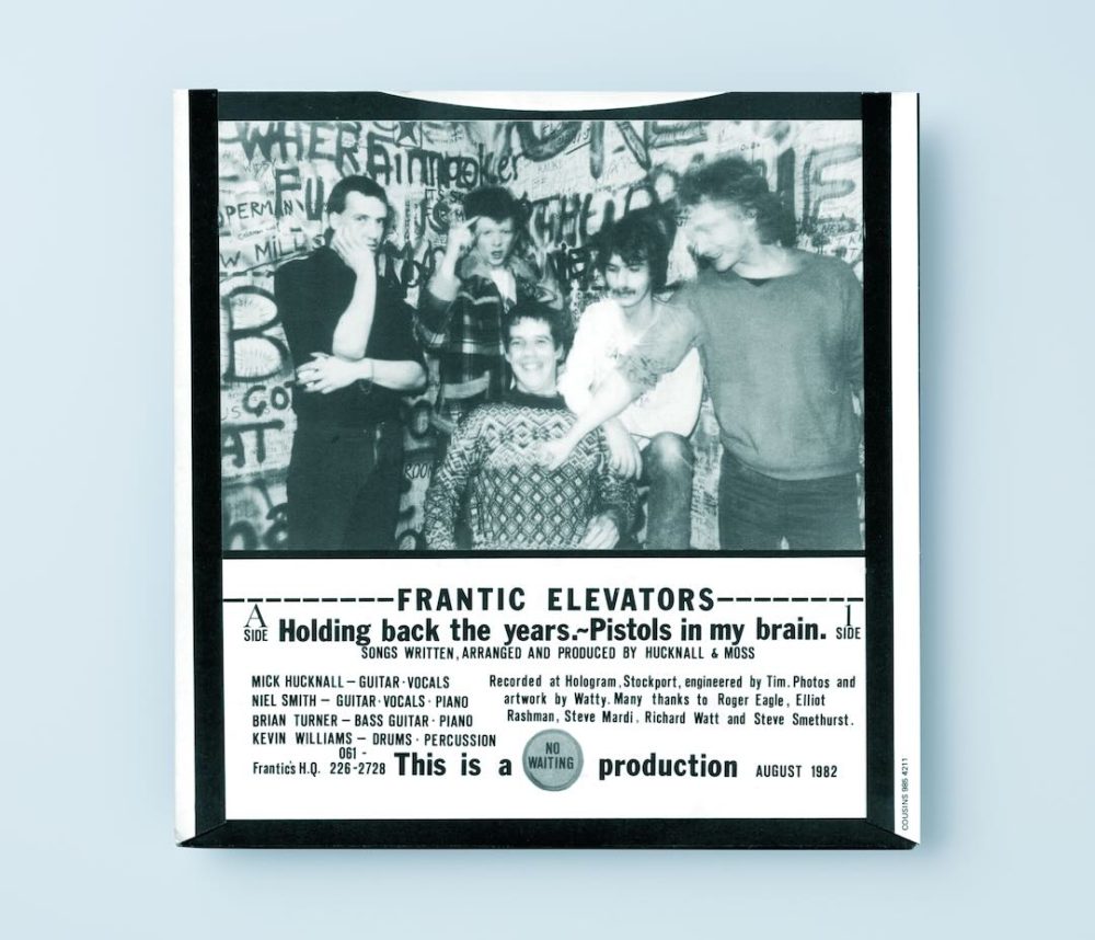 Frantic Elevators - Holding Back The Years (back cover)