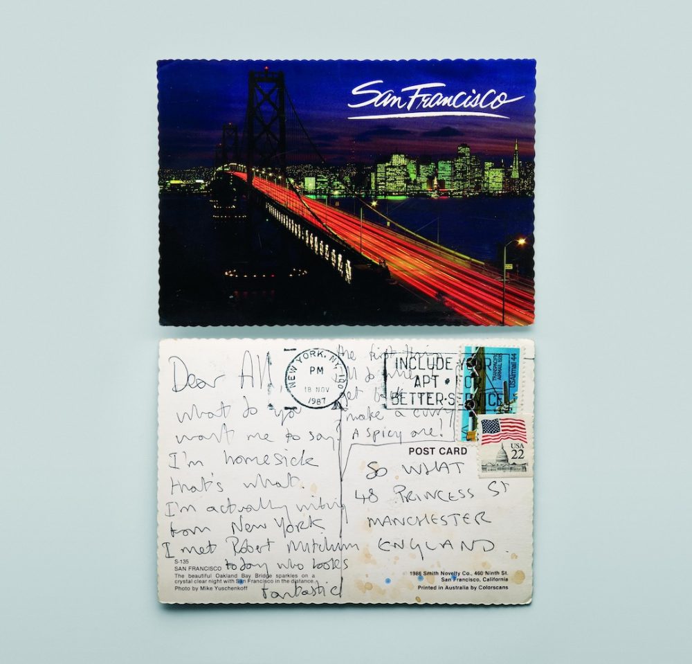 A postcard Mick sent from San Francisco in the 1980s