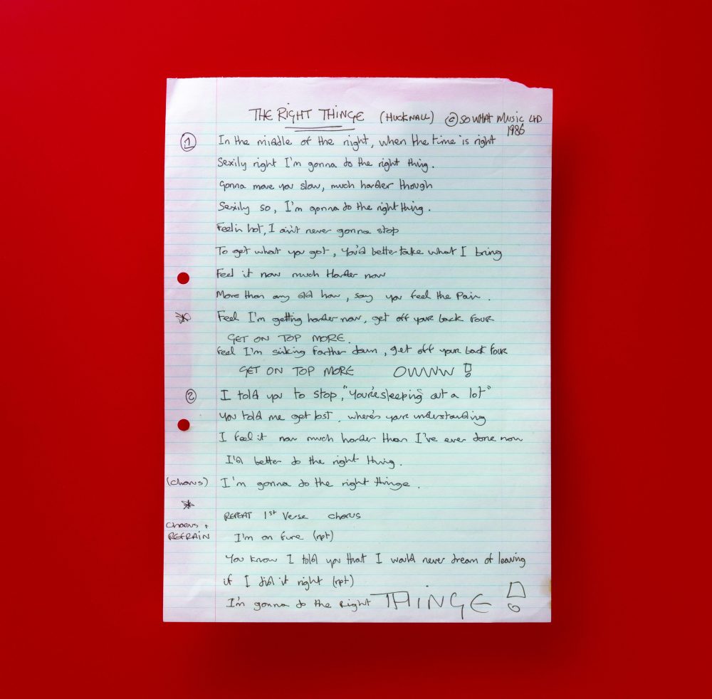 The Right Thing Handwritten Lyrics